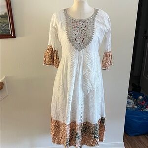 ShArifa Kurtis Mirror Work Mulmul Kurtis Indian Dress Women's Size XXL